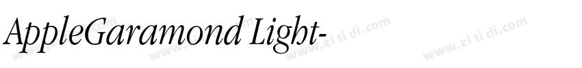 AppleGaramond Light字体转换